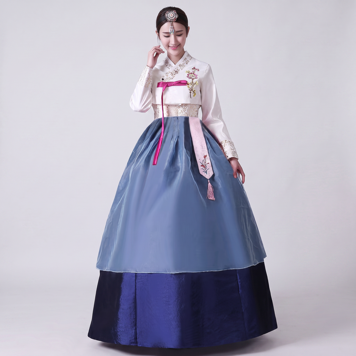 Blue Hanbok Dress for Women