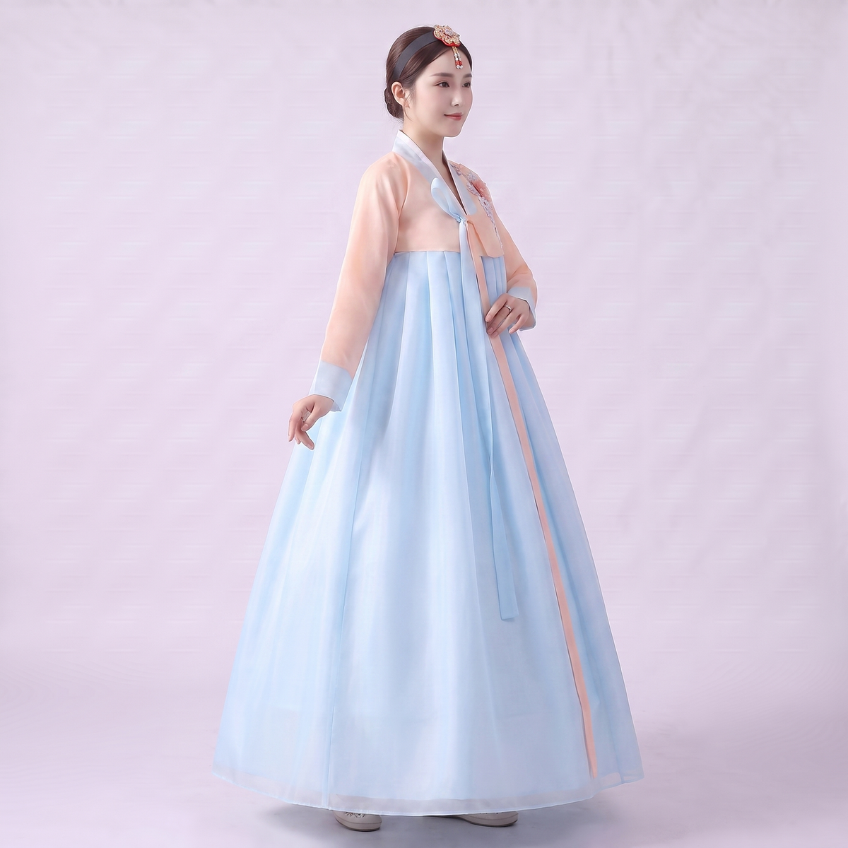 Sky Blue Hanbok Women