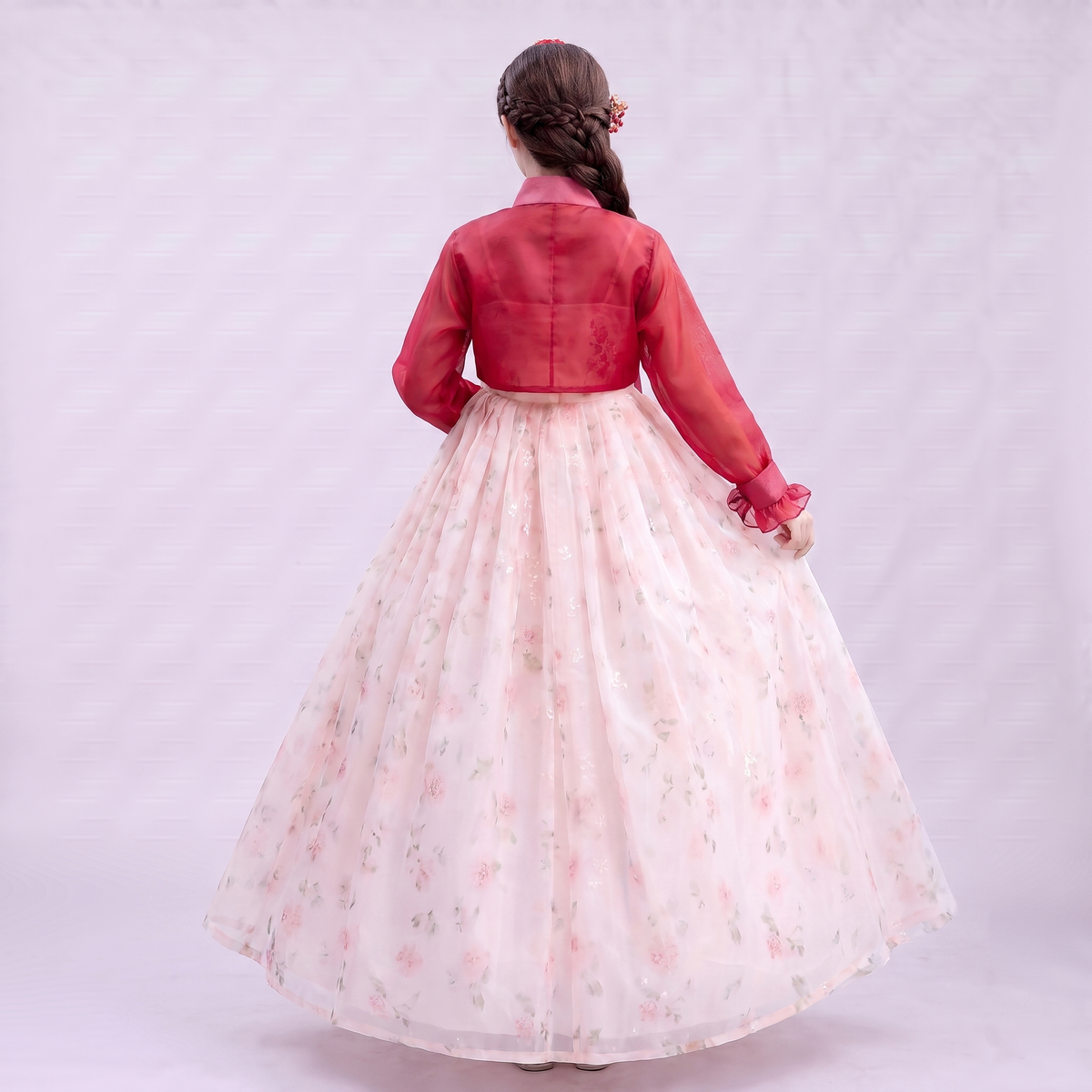 Red Hanbok Dress for Women