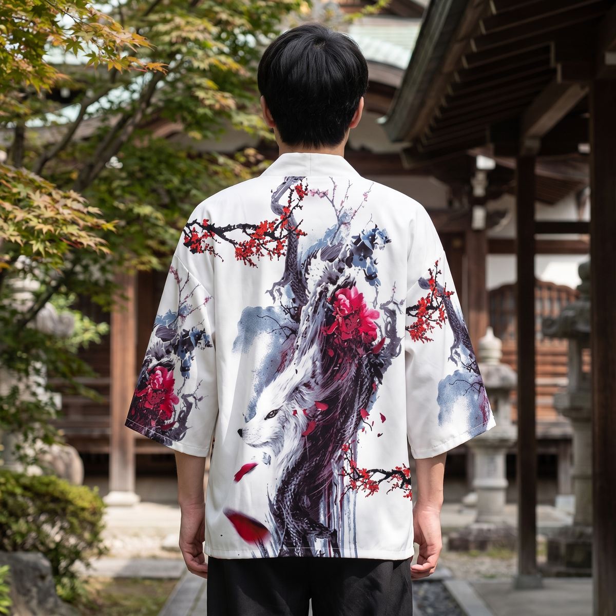 Kimono White Streetwear Jacket