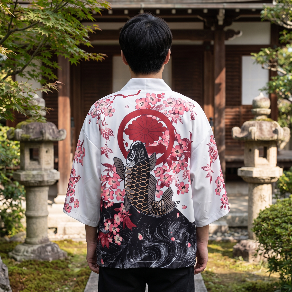 Floral Koi Kimono Cardigan