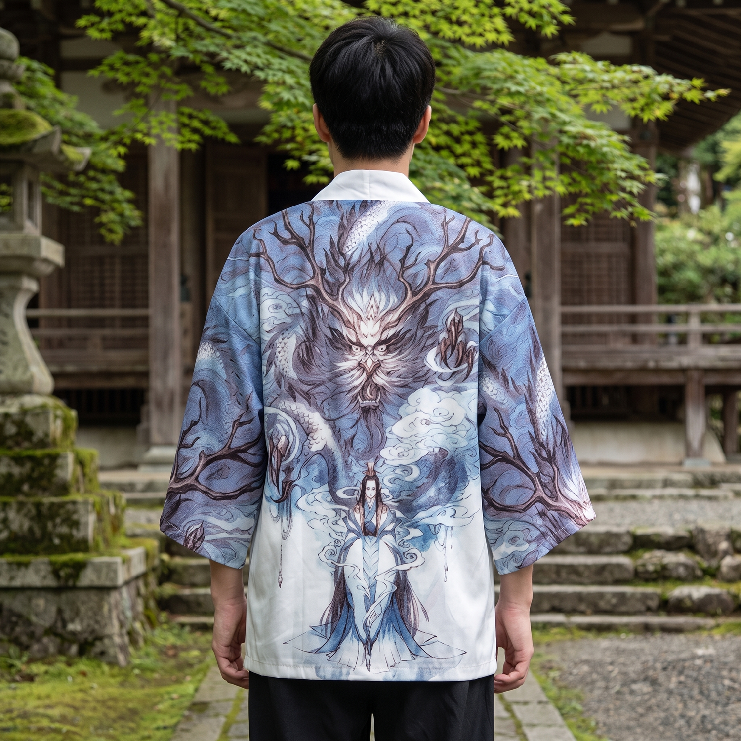 Blue Dragon Kimono Cardigan
