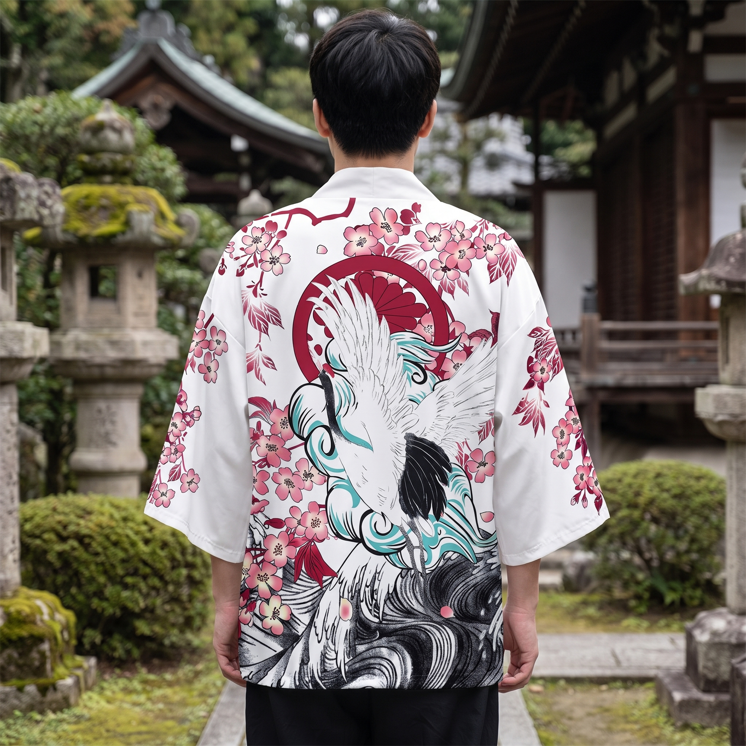Blossom Crane Kimono Cardigan