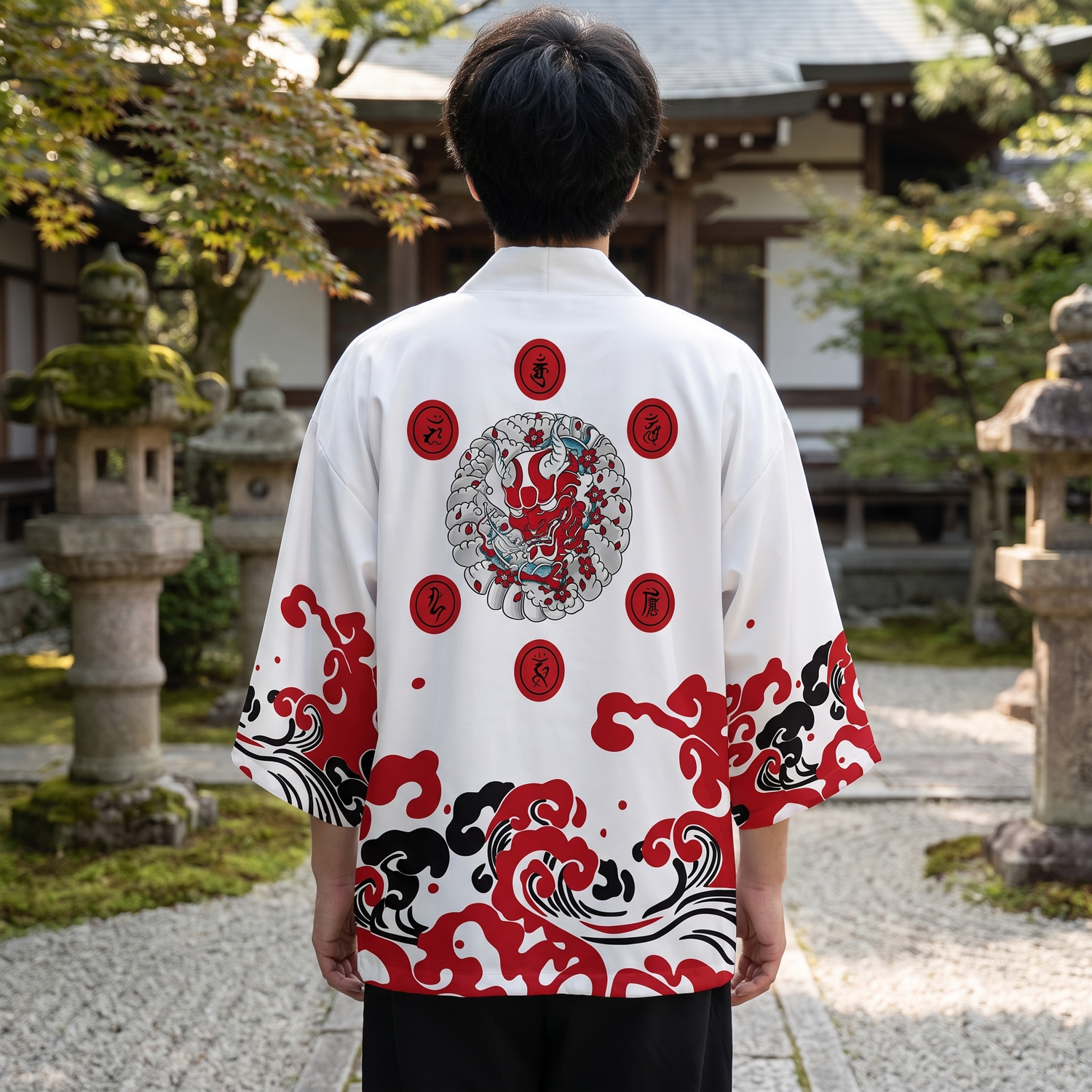 Japanese Wave Demon Kimono