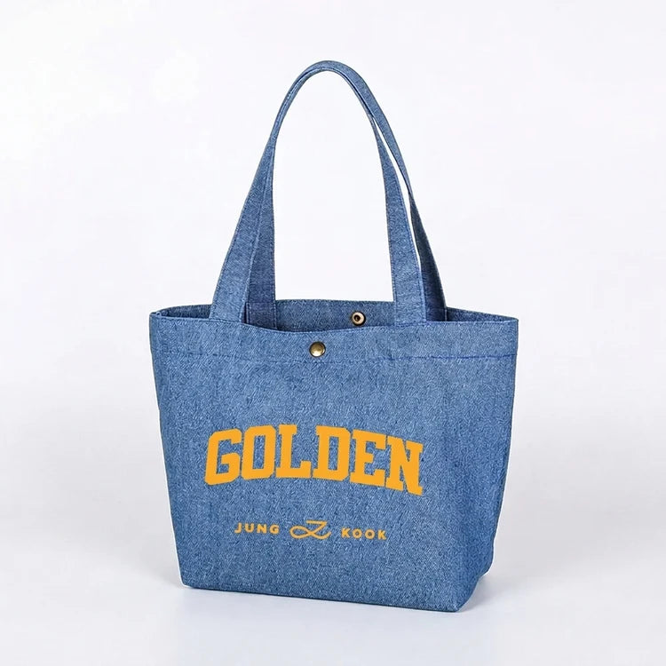 BTS Jung Kook Golden Tote Bag