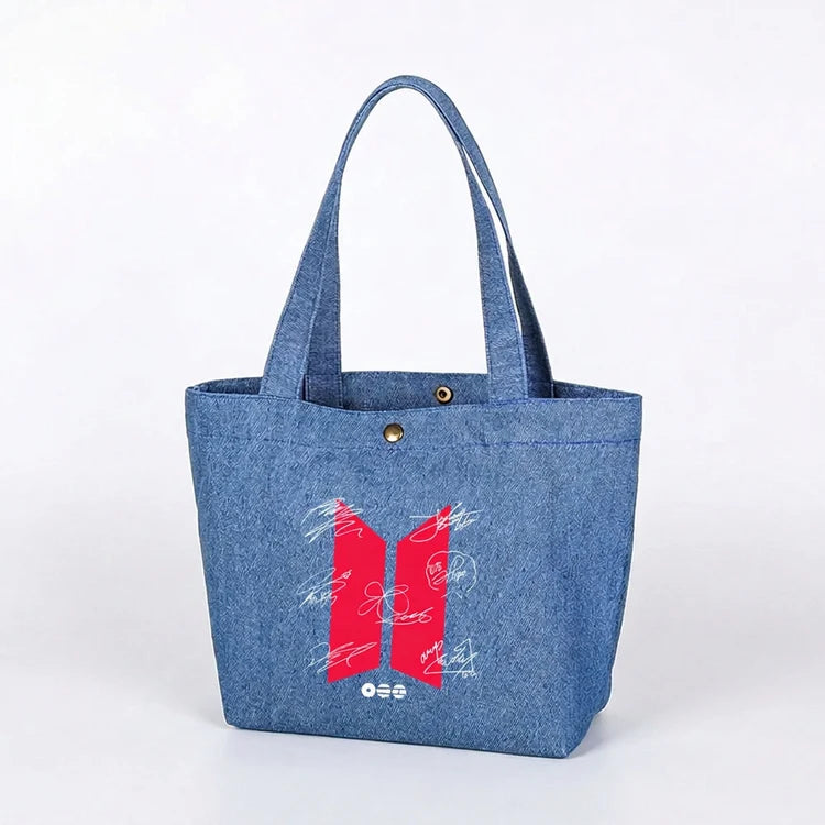 BTS Signature Print Tote Bag