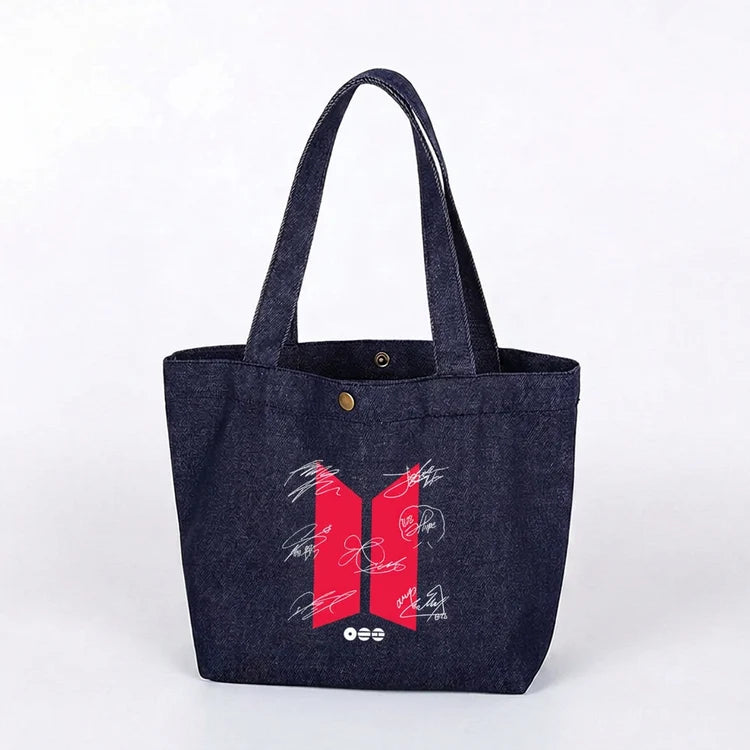 BTS Signature Print Tote Bag