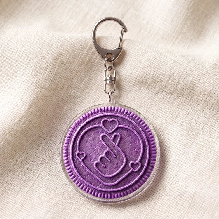 BTS Oreo Finger Heart Keychain