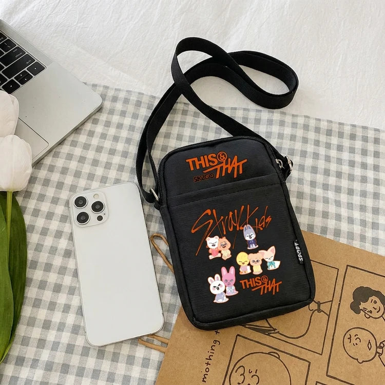 Stray Kids Cartoon Character Phone Bag
