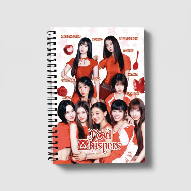 TWICE Red Whispers Notebook
