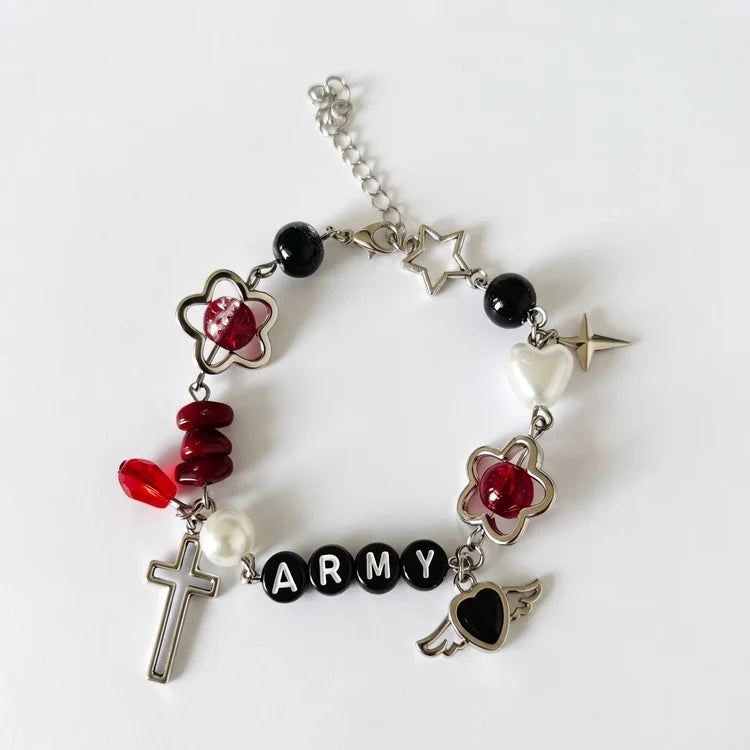 BTS K-Pop Fan Charm Bracelet