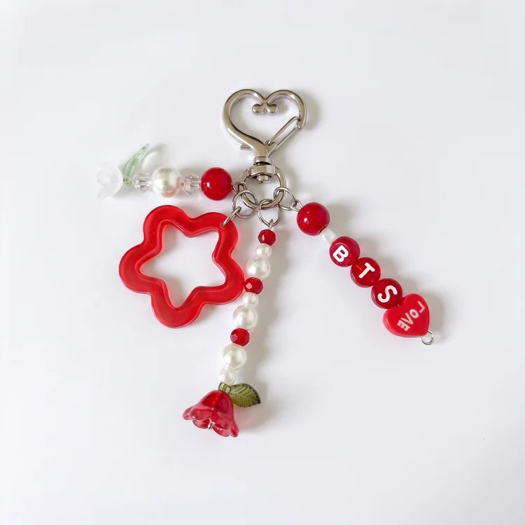 BTS K-Pop Beaded Bag Charm