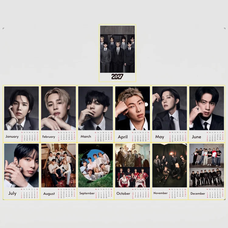 BTS 2027 Spiral Desktop Calendar