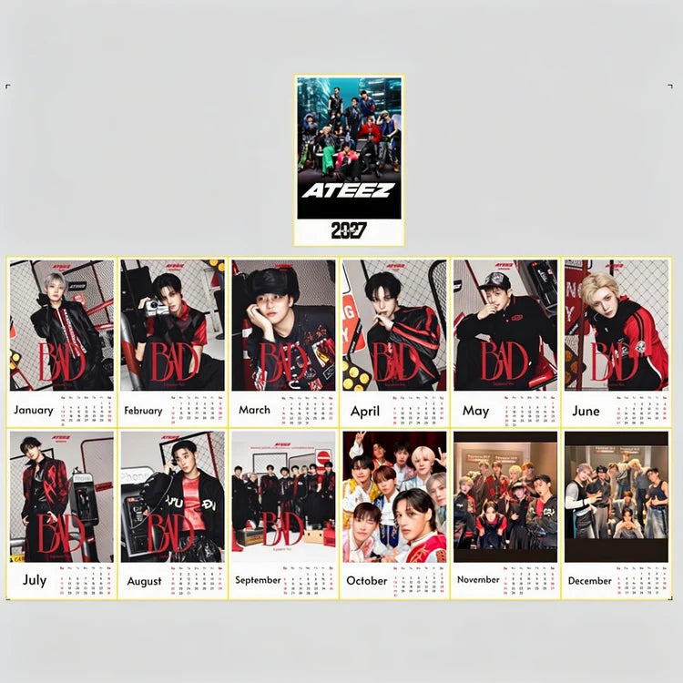 ATEEZ 2027 Spiral Desk Calendar