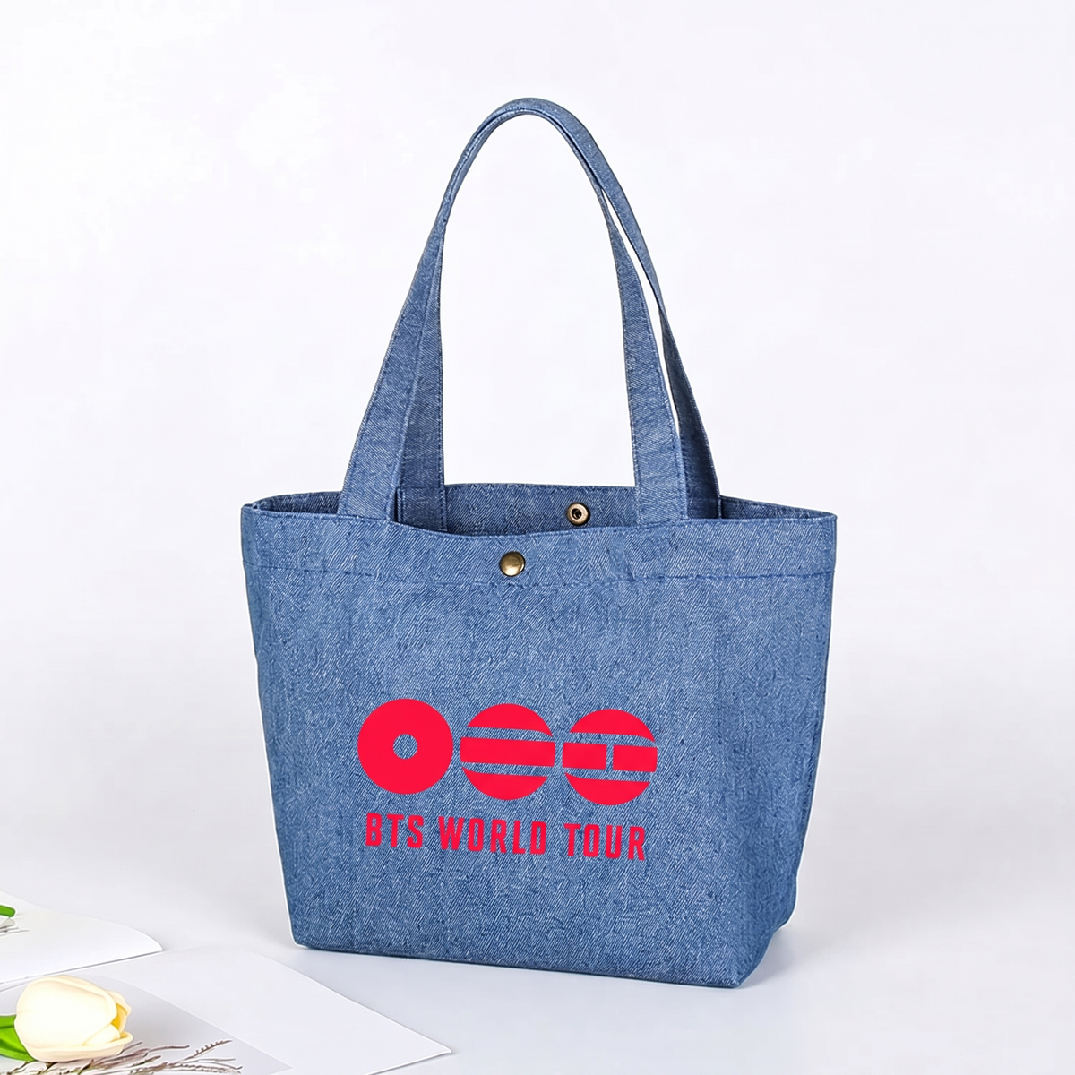 BTS World Tour Denim Tote Bag