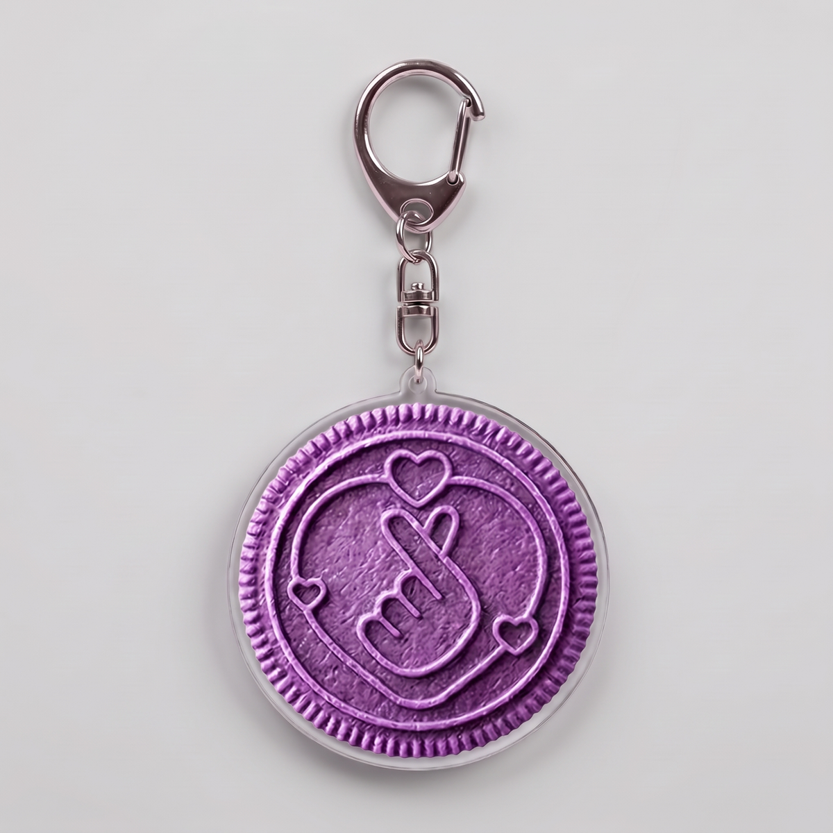 BTS Oreo Finger Heart Keychain
