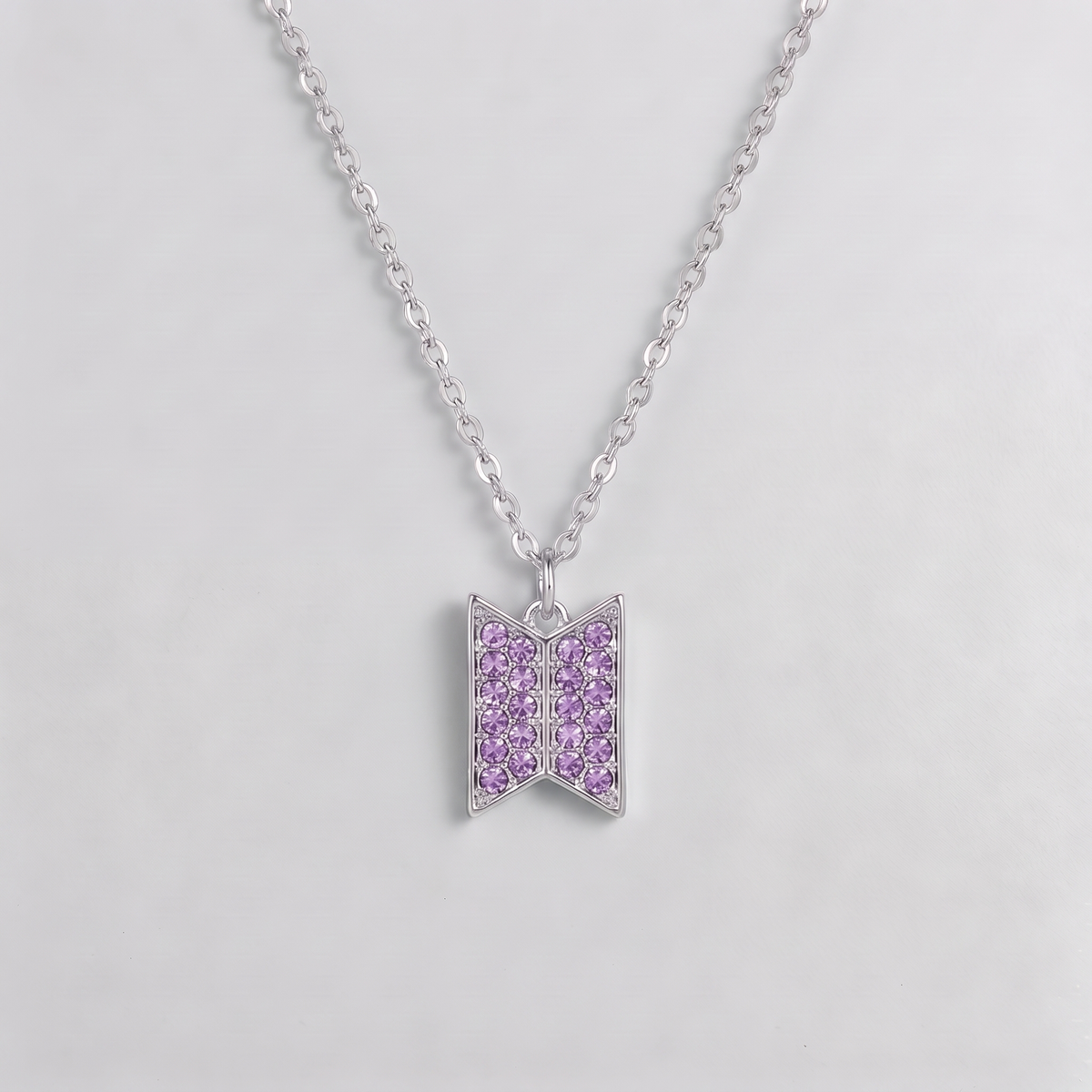 BTS Purple Logo Necklace