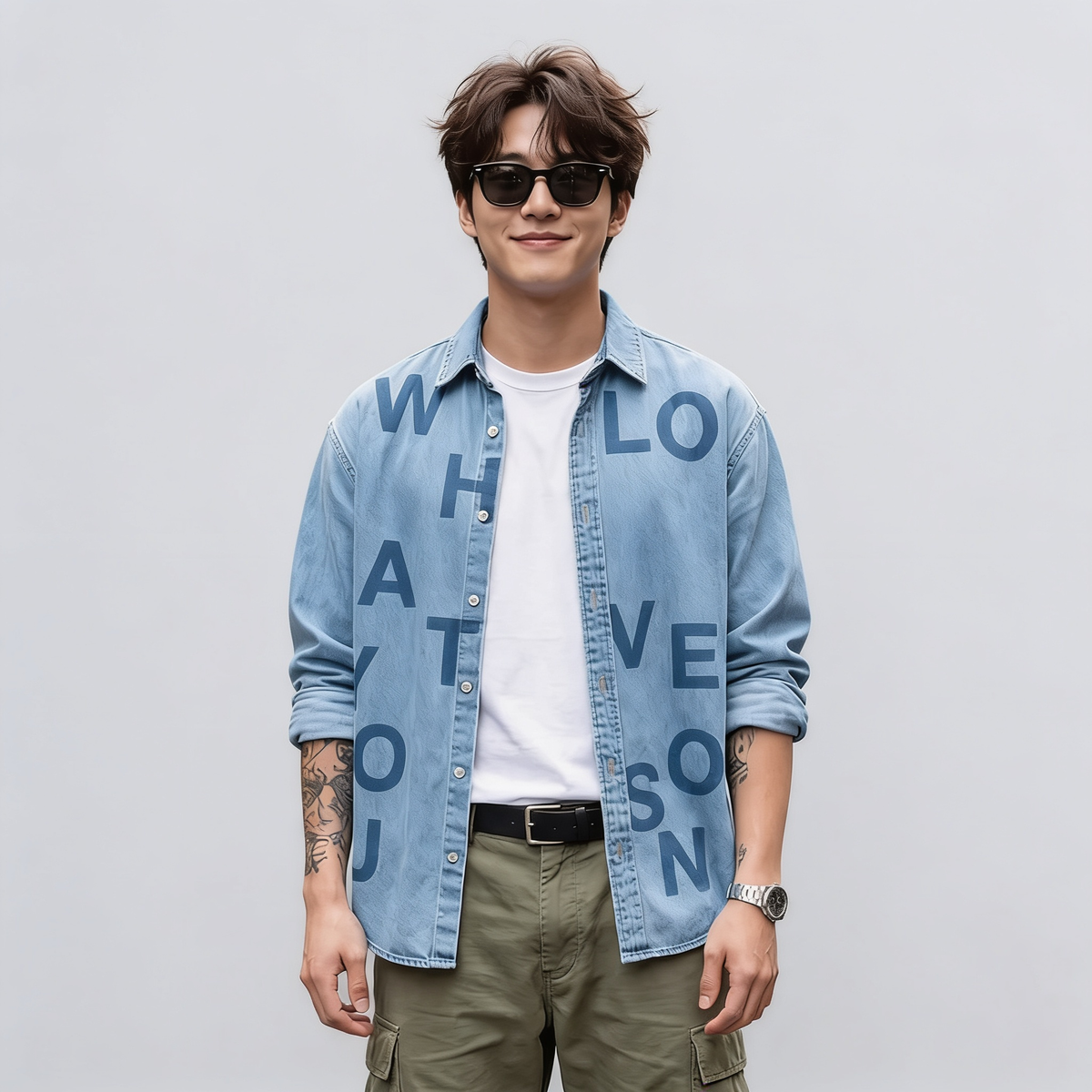 K-Pop Oversized BTS Denim Jacket