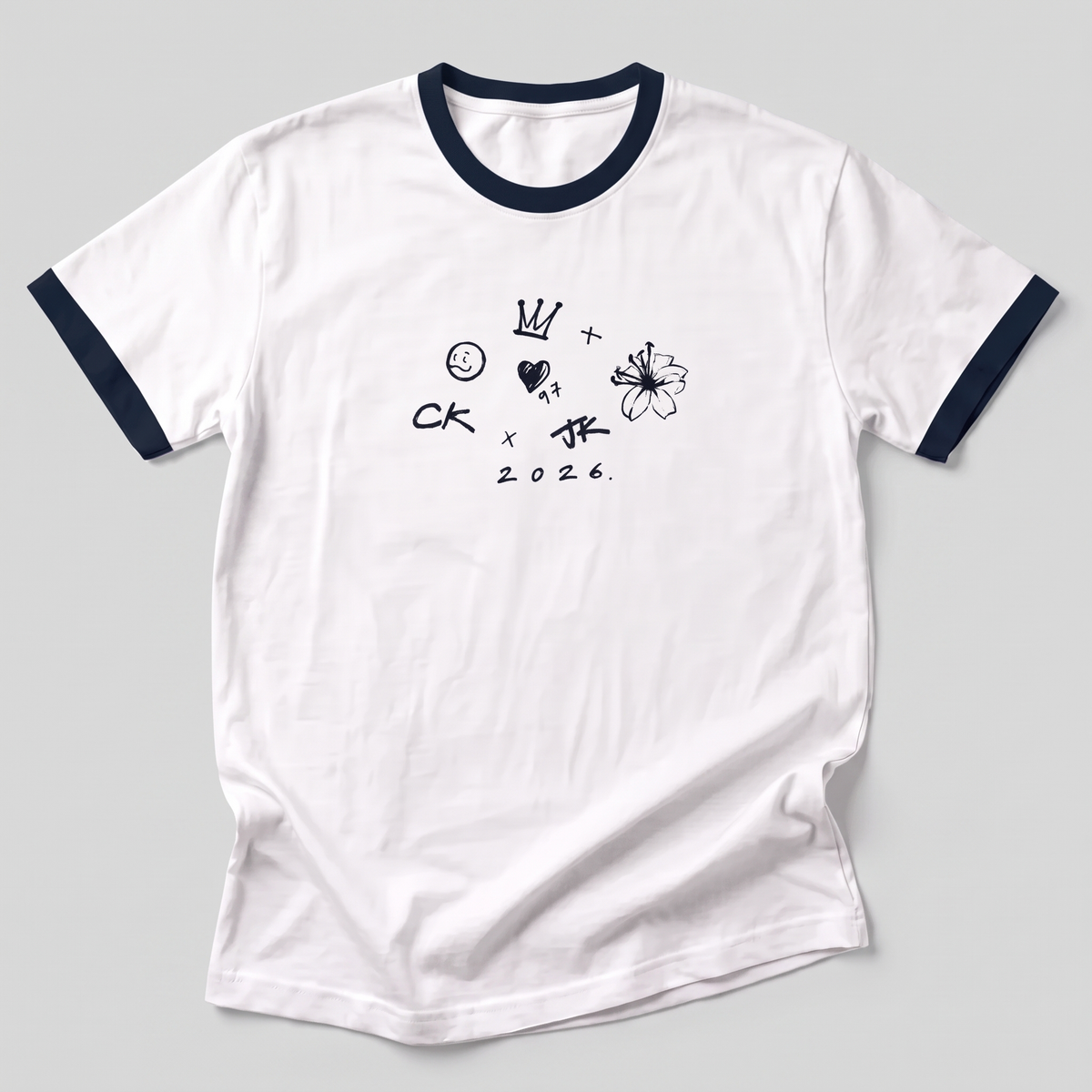 JungKook Doodle Ringer T-Shirt
