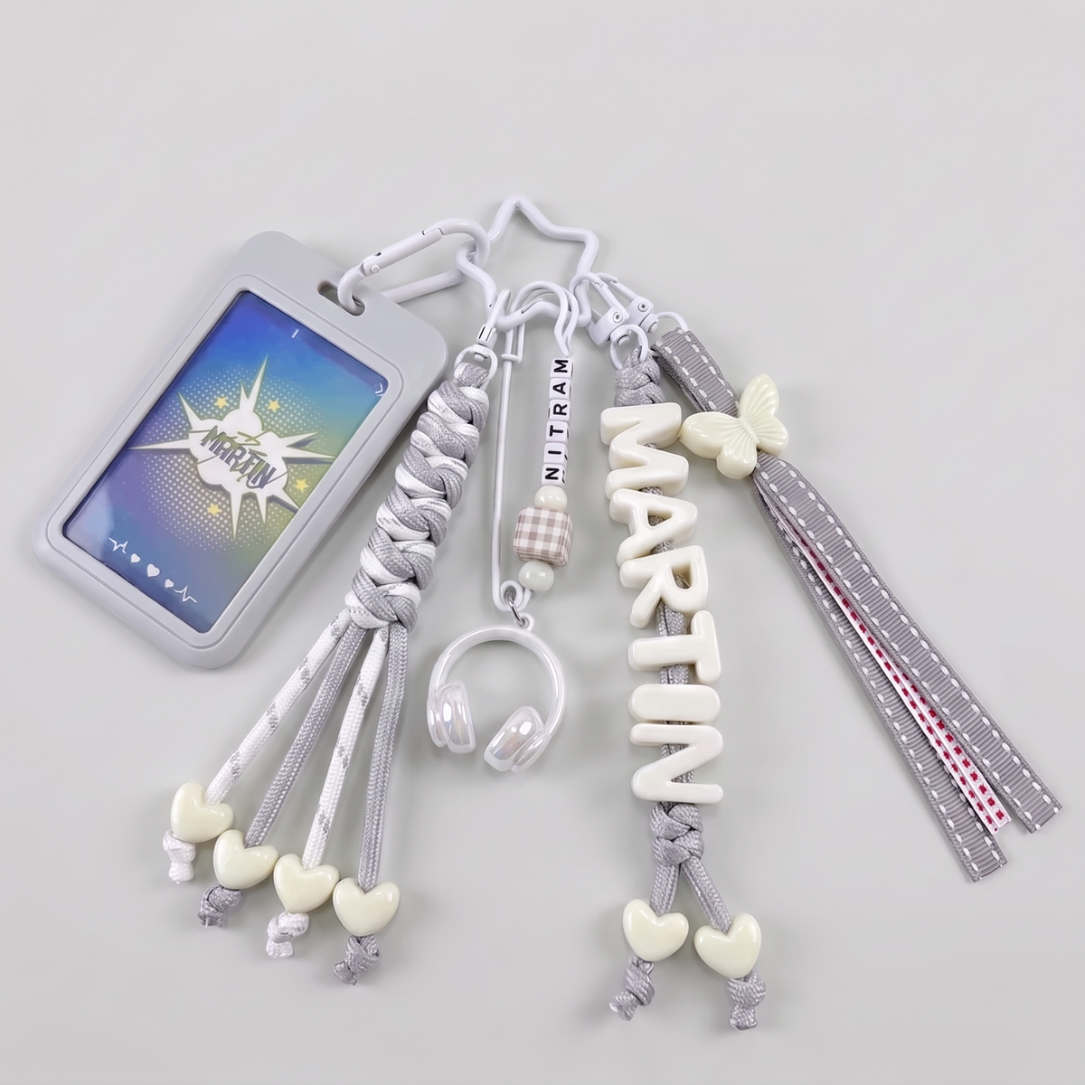 Cortis Martin Letter Charm Keychain
