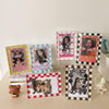 INS 3 inch Chessboard Photo Holder Kpop Idol Photo Display Stand Holder Photocards Card Protector Sleeves School Stationery