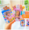 Kawaii Rabbit Idol Photocards Storage Keychains Sweet Girls Bus Card Holder Korea Cute Student Stationary