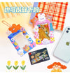 Kawaii Rabbit Idol Photocards Storage Keychains Sweet Girls Bus Card Holder Korea Cute Student Stationary