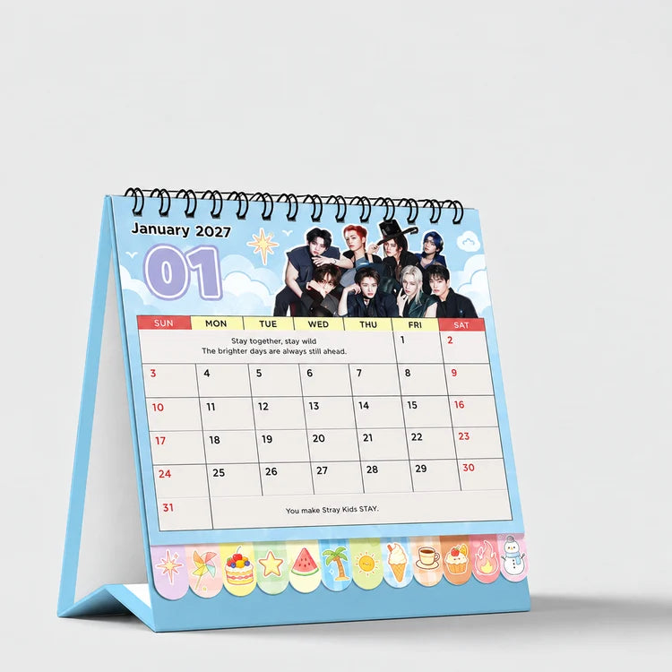 SKZ Blue Desk Calendar 2027
