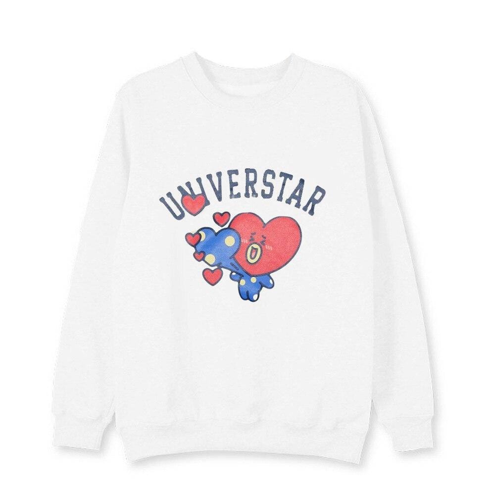 Pull BT21 Tata Blanc