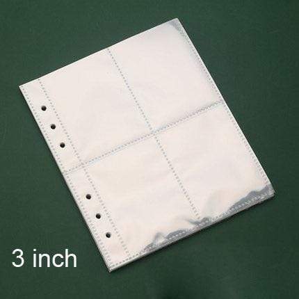 SKYSONIC 3 5 Inch Macaroon Binder Postcards Organizer PVC Photo Album Sticker Cards Storage Holder Loose Leaf bts De Photos