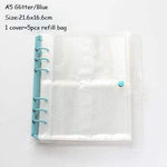 SKYSONIC 3 5 Inch Macaroon Binder Postcards Organizer PVC Photo Album Sticker Cards Storage Holder Loose Leaf bts De Photos