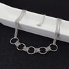 Stainless Steel Chains Necklace Five Korea Boys Girls Guys Punk Rock Choker Hip Hop Rap Titanium Steel Necklaces Unisex