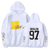 Sweat Stray Kids Blanc- Yellow Weed avec nom