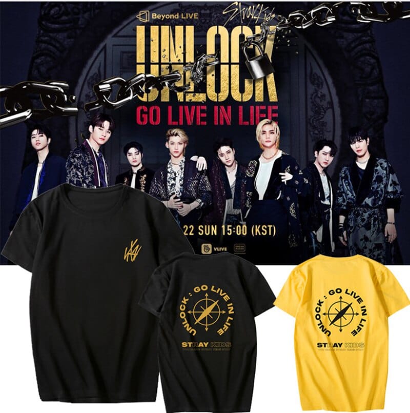 T-Shirt Stray Kids Unlock : GO