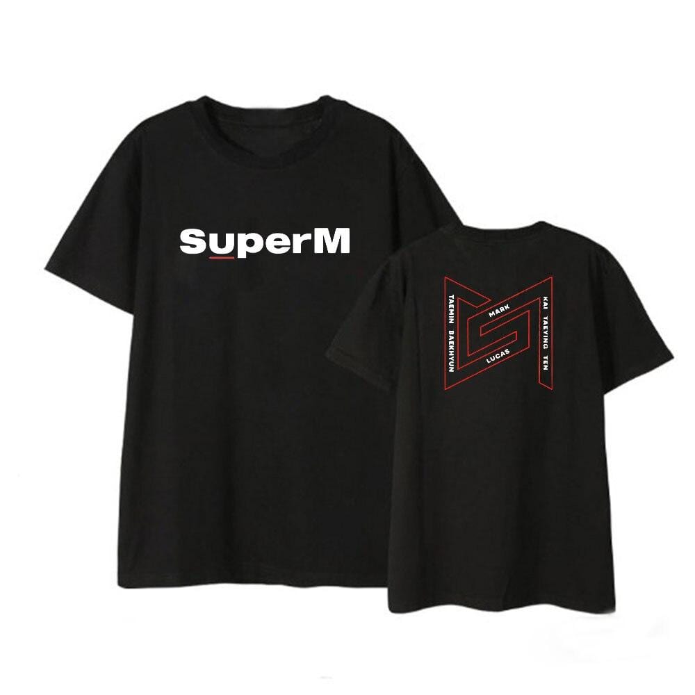 superM ロゴ Tシャツ スパエム SuperM '100' Logo Printed Short