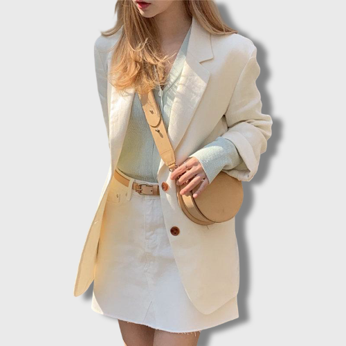 Korean White Blazer Jacket
