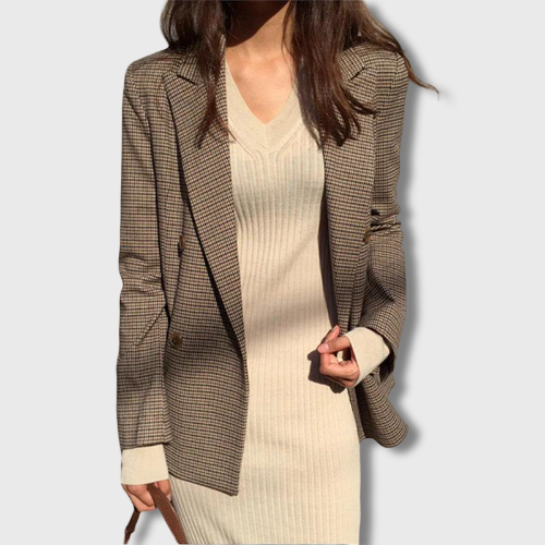 Vintage Korean Plaid Jacket