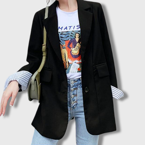 Black long ulzzang jacket