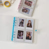 SKYSONIC 3 5 Inch Macaroon Binder Postcards Organizer PVC Photo Album Sticker Cards Storage Holder Loose Leaf bts De Photos