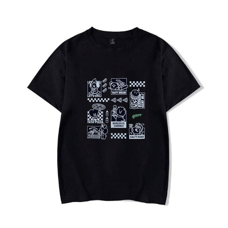T-Shirt BT21 Gang Noir