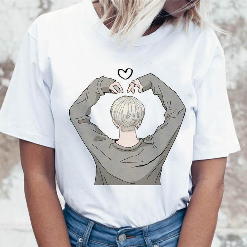 T-Shirt BTS - Dessin coeur de dos