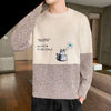 Zongke Winter Knit Sweater Men Korean Mens Clothes Pullover Men Sweaters Cartoon Cat Pullover Sweater 2021 New Arrivals M-3XL